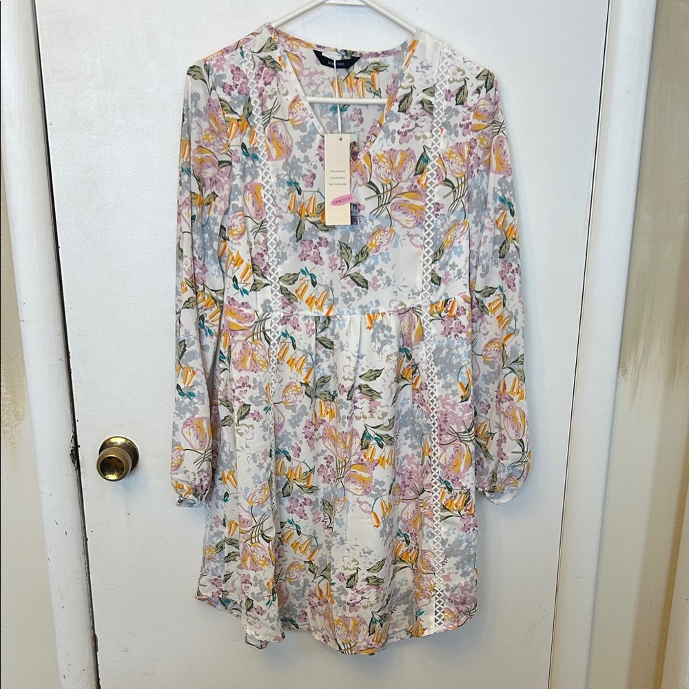 Dokotoo Floral Long Sleeve Dress Small - Picture 1 of 8